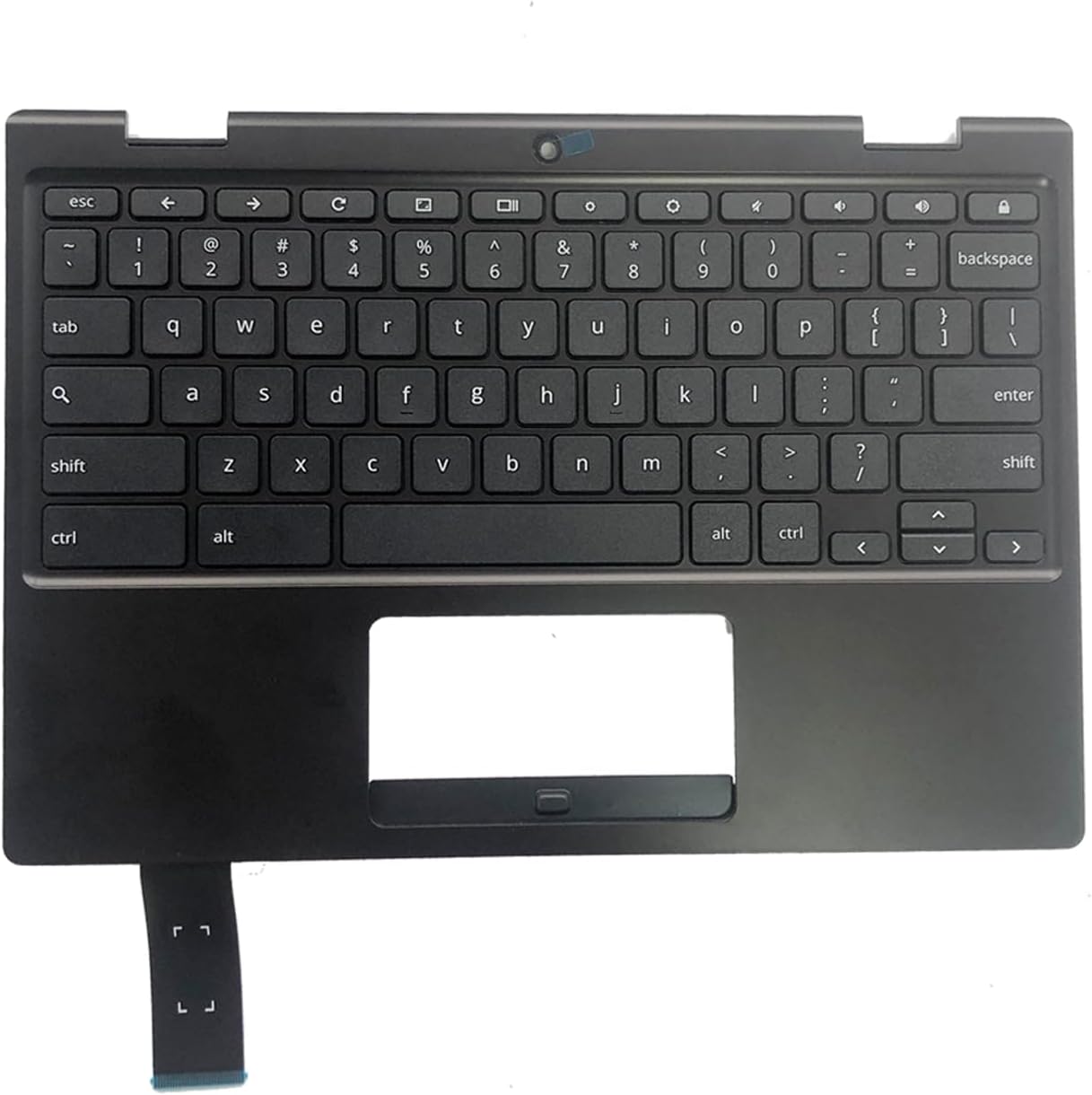 Replacement Laptop Palmrest Keyboard Assembly Part for Asus Chromebook 11 CR1100FKA Upper Case 90NX03E1-R30US0(WFC)