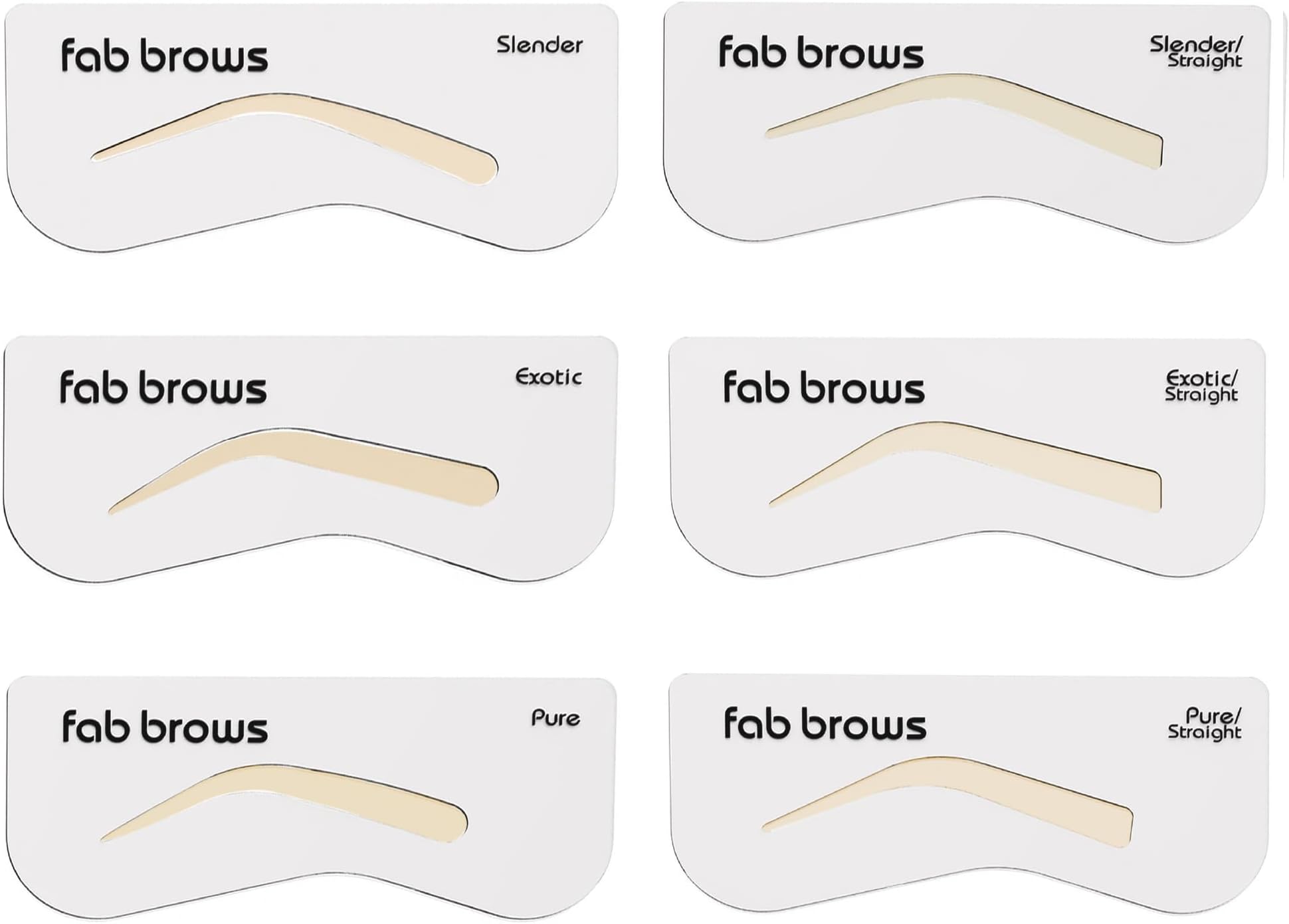 Duo Eyebrow Stencils | 6 Natural-Looking Brow Shapes | Easy Eyebrow Shaper Stencil | Fits All Faces & Sizes | Eyebrow Stencil Kit for Beginners & Professionals | Stencils Only, Cruelty-Free