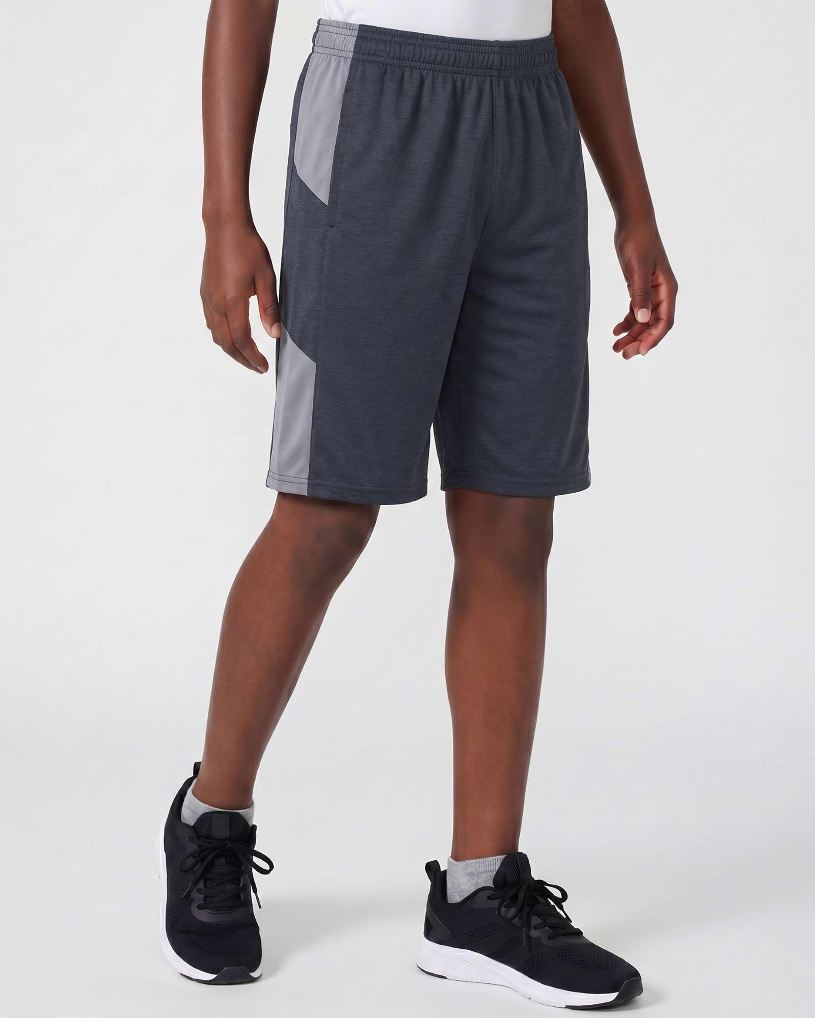 5 Pack: Quick Dry Fit Dri-Fit Big Boys Girls Youth Clothing Knit Active Athletic Performance Basketball Soccer Lacrosse Tennis Exercise Summer Gym Teen Shorts -Set 6- XL (16/18)