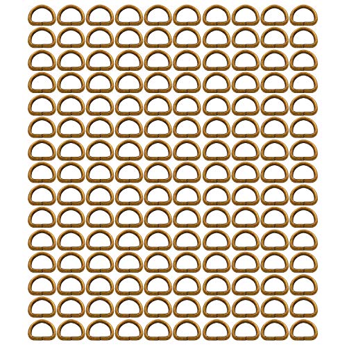 Bikicoco Metal D-Rings Buckle, 1/2 Inch Non-Welded For Webbing Sewing Diy - Bronze - Pack Of 150 #TOP9