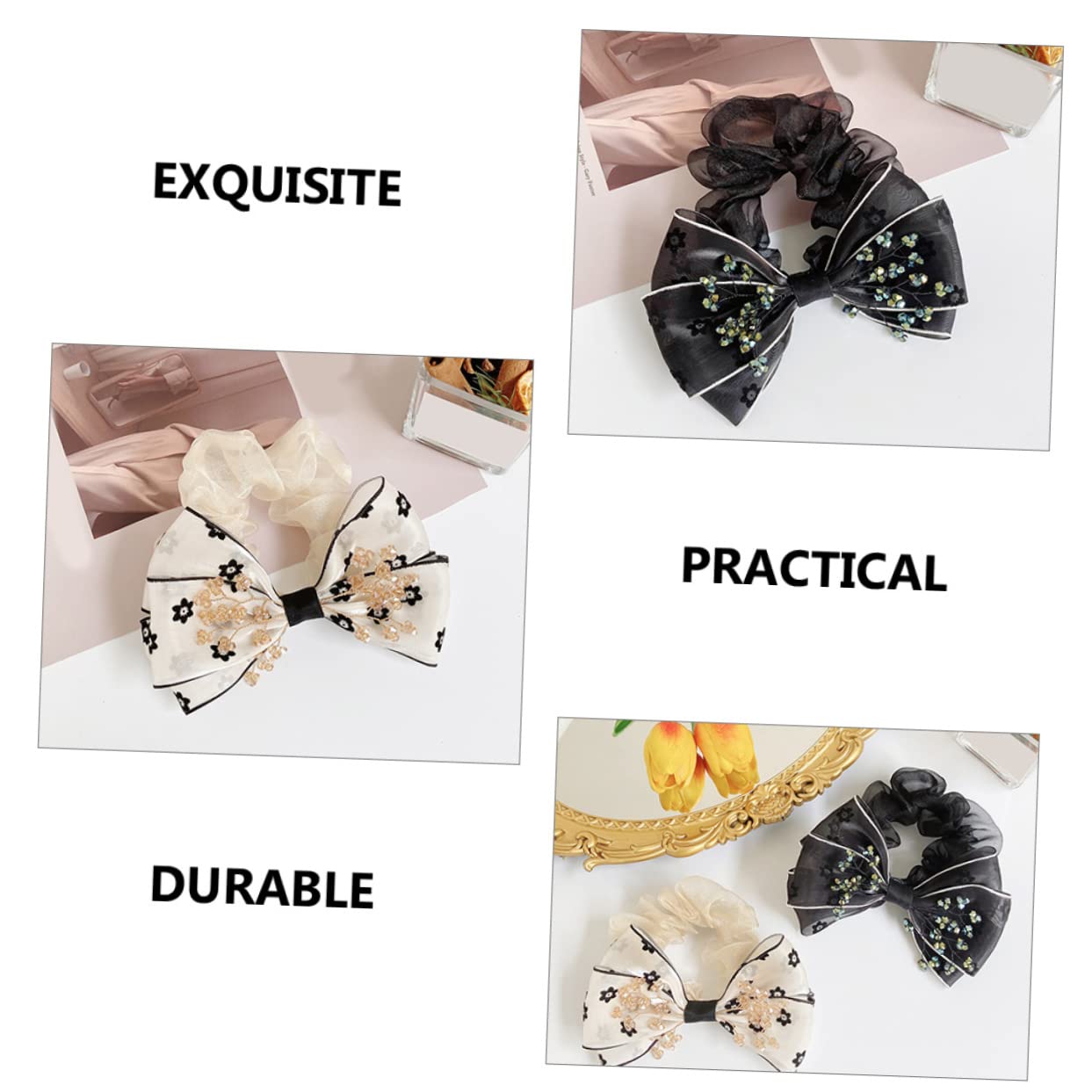FRCOLOR 10 Piezas De Tela Para El Pelo Del Intestino Grueso Bandas Para El Pelo Para Niñas Lazos Para El Pelo Para Niños Gomas Para El Pelo De Satén Cintas Para El Pelo Para Mujeres