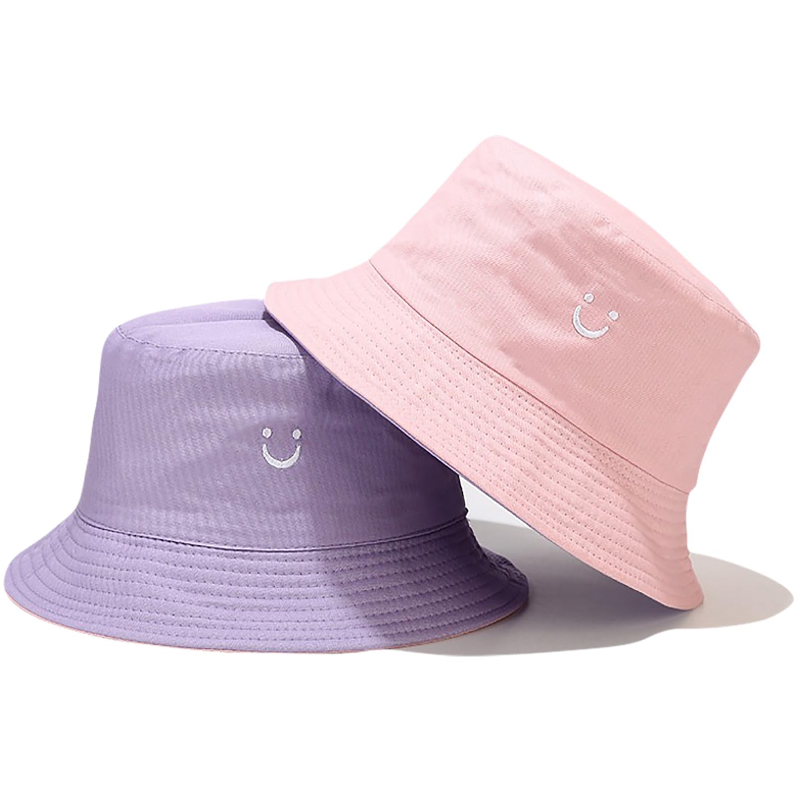 Kids Sun Hat Smile Face Toddler Bucket Hat for Boys Girls Summer Sun Protection Cotton Beach Hat