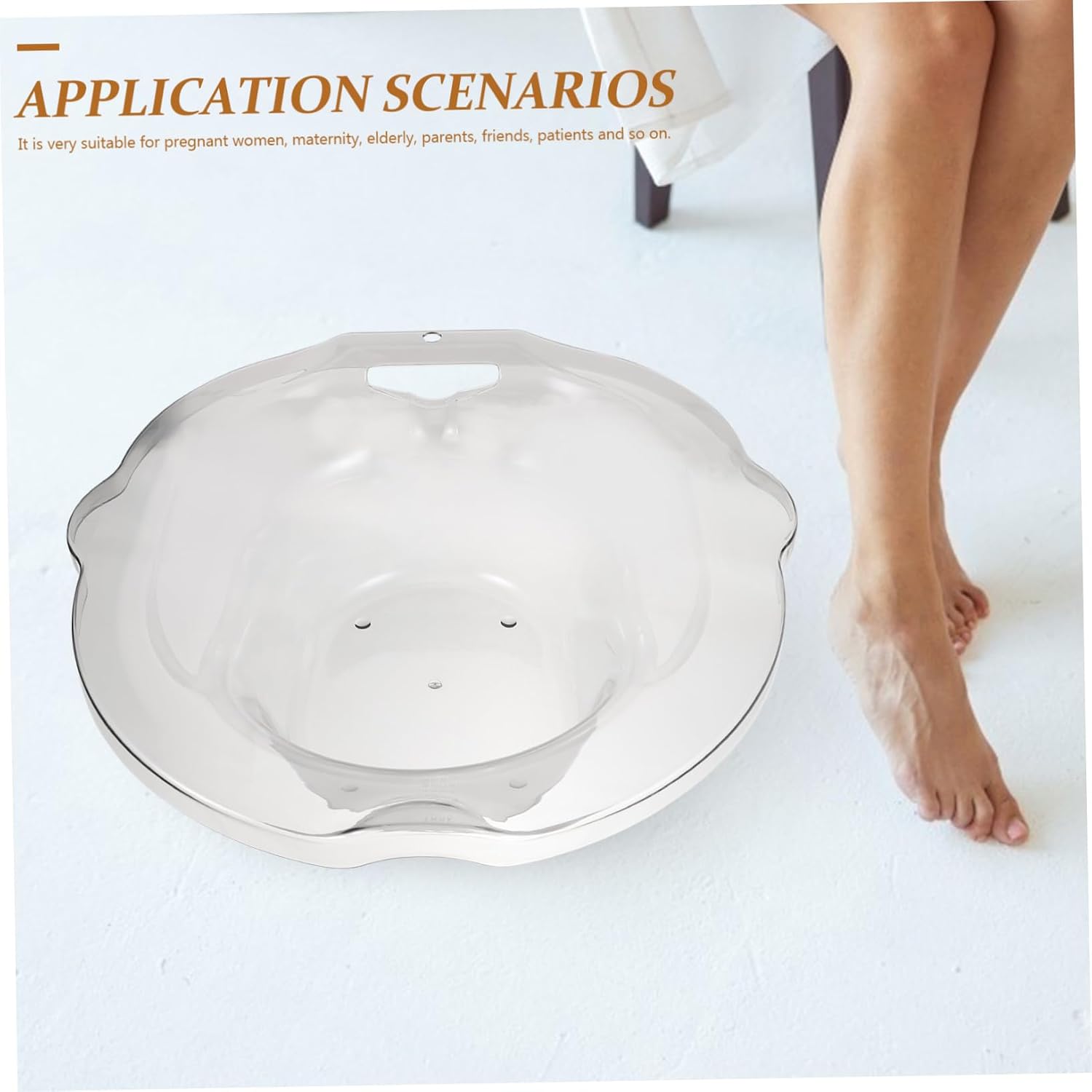 Thickened Portable Sitz Bath for Toilet Seat Postpartum Care Ergonomic Wide Soaking Basin for Pregnant Women and Patients Material Deep Bowl for Private Area Cleaning and Relief