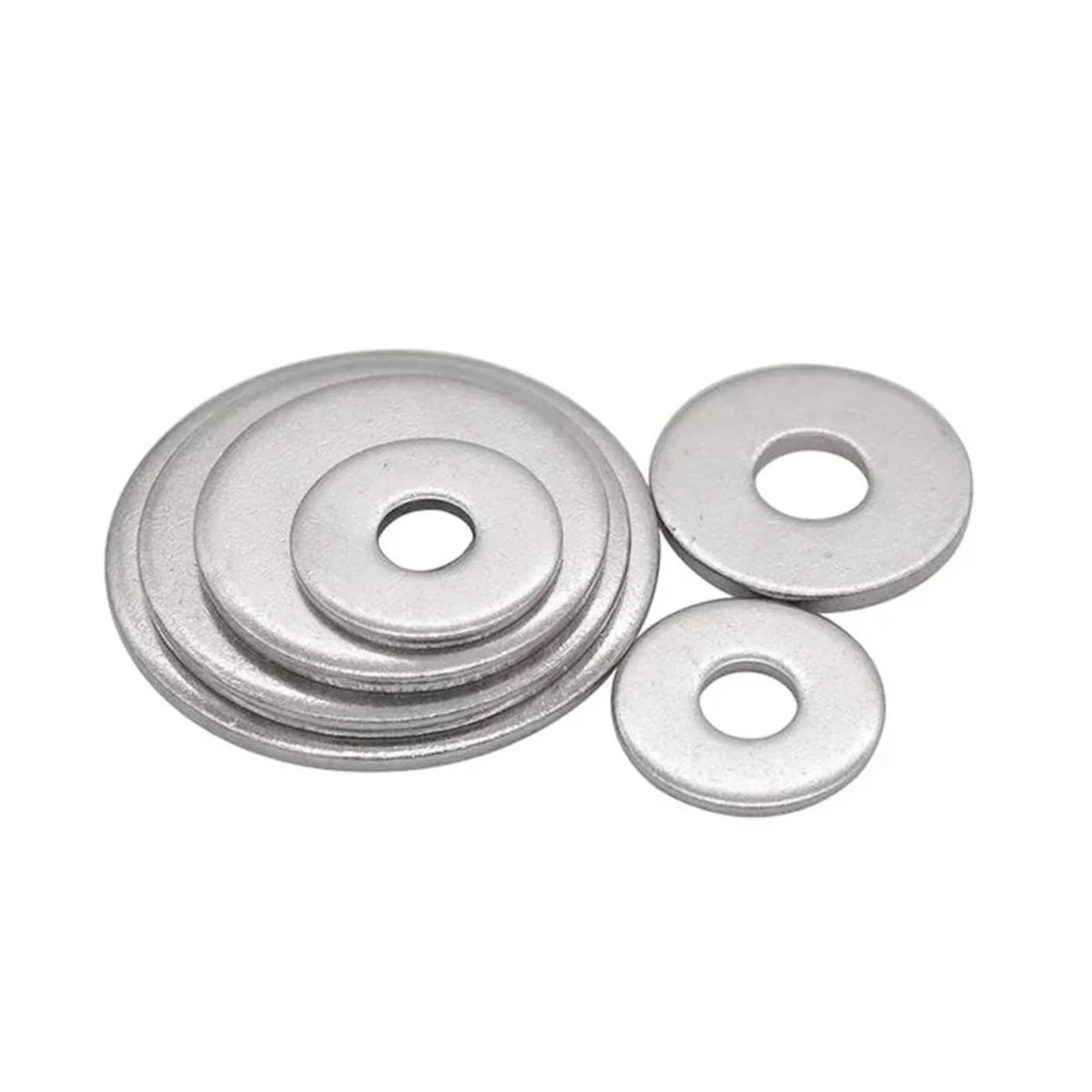 Flachscheiben-Sortimentssatz 225-teiliges Set mit großen Unterlegscheiben aus Edelstahl, große, Dichtungen, M3, M4, M5, M6, M8, M10, M12, Metallscheiben, Befestigungsset