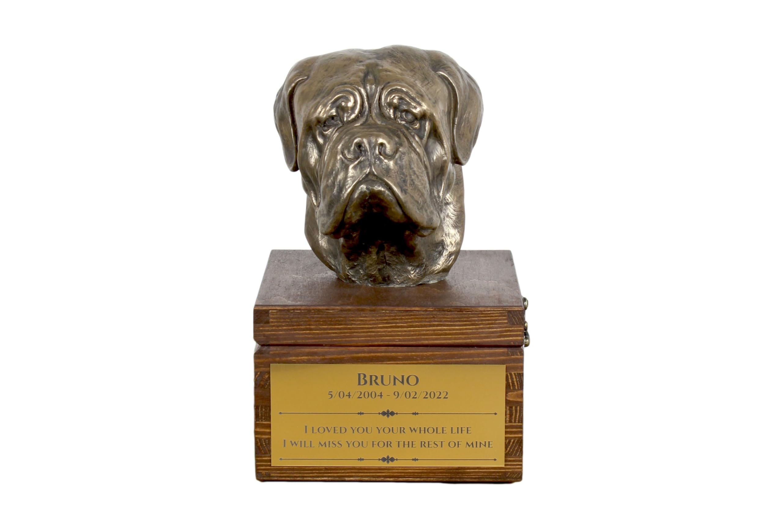 Boîte crémation Dogue de Bordeaux urne personnalisée Art-Dog