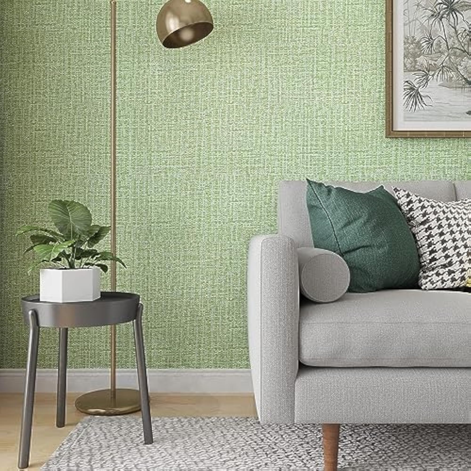 Fabric Textured Self Adhesive Waterproof Wallpaper