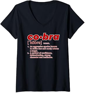 Cobras definition. Cobras team school spirit mascot. Cobras V-Neck T-Shirt