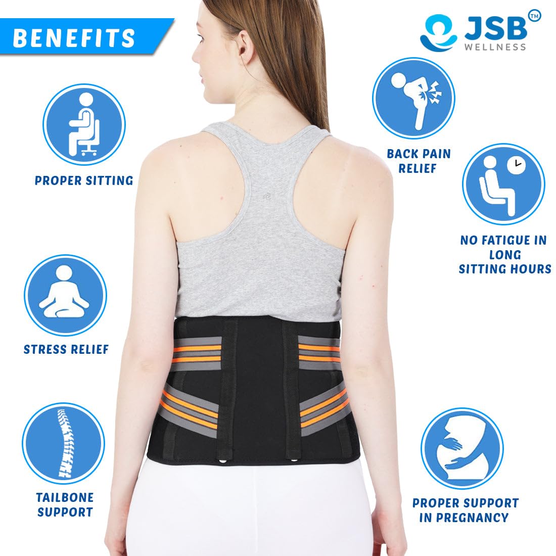 JSB BS02 Lightweight Daily Use Lumbo Sacral Belt 2