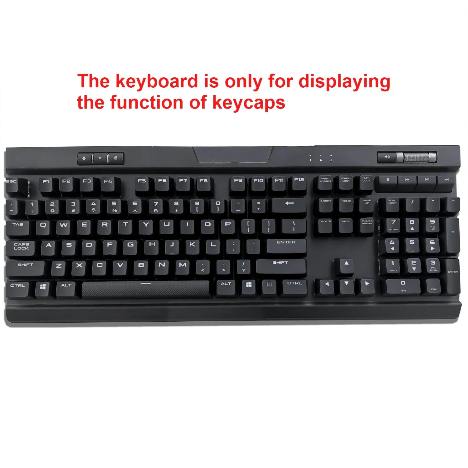 Juego de teclas ABS compatible con Corsair K70 LUX/K70 RGB/K68/Reactor MK2, semitransparente, diseño estadounidense, teclas de repuesto mecánicas para juegos (juego completo de 104 llaves)