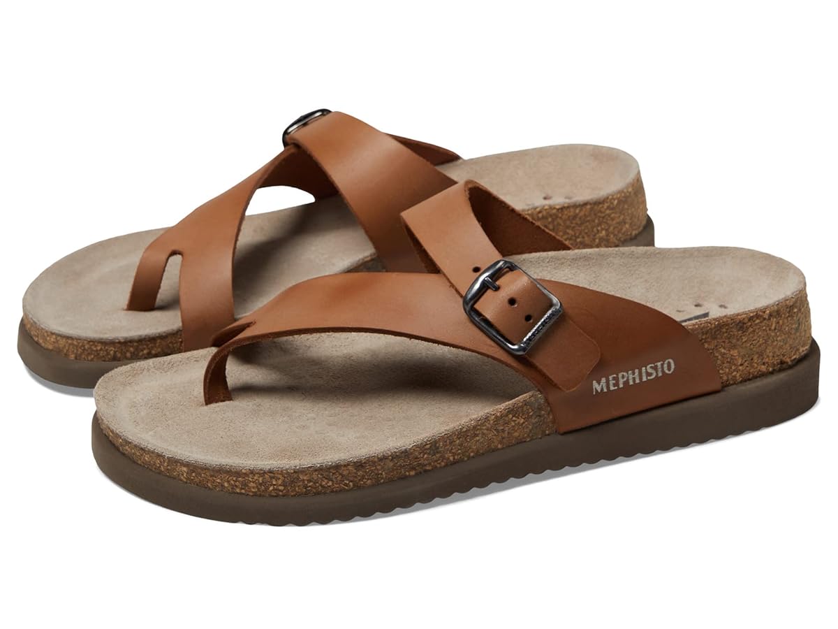 Mephisto sandals showing detailed footbed construction and Soft-Air technology layers