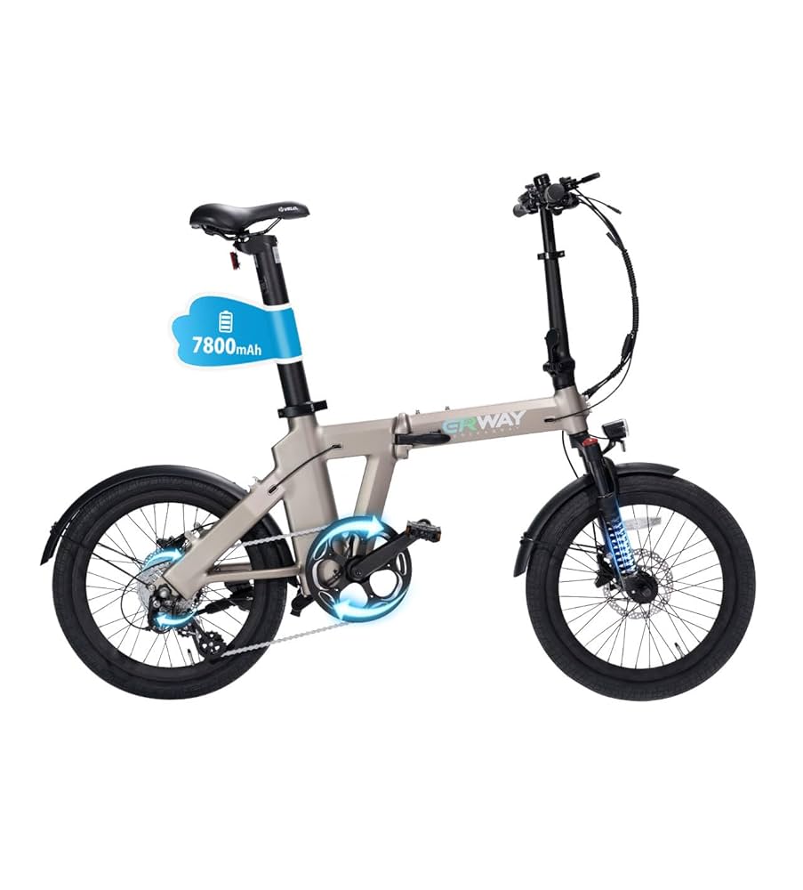 Amazon | ERWAY 電動自転車 折りたたみ 20インチ 電動アシスト