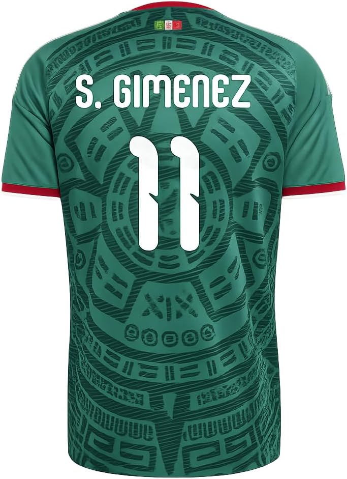 Mens's Mexico Soccer Jersey 2026 Fan-Inspired - Santi Gimenez Jersey #11 for Training or Casual Wear - Pride Mexico Jersey