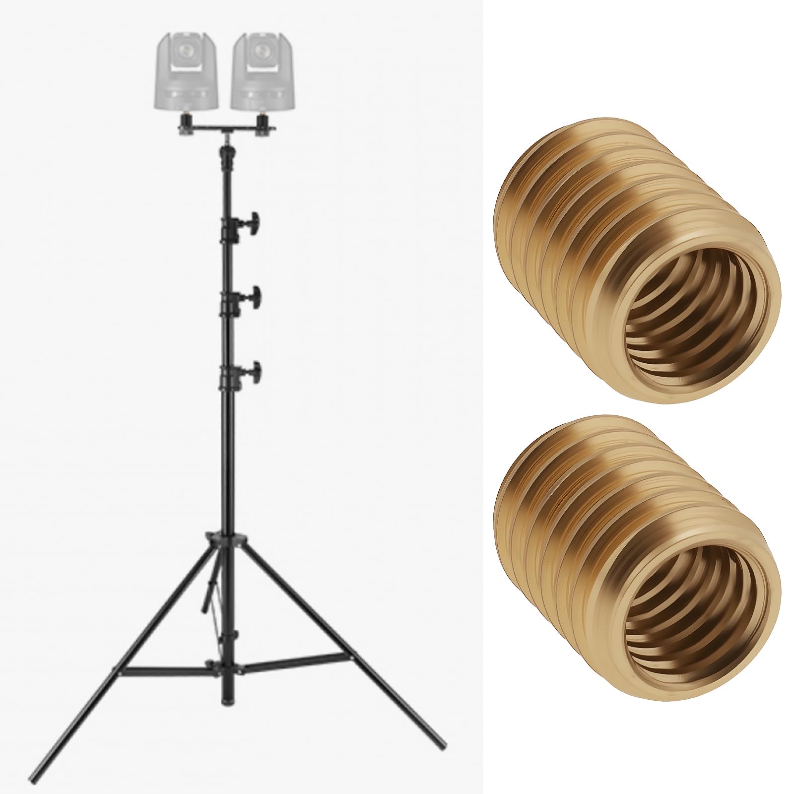 Create idea 10PCS M8 Male to M6 Female Thread Adapter Brass Reducer 10 mm for Tripod Camera Mount Light Stand Mechanical - Image 3