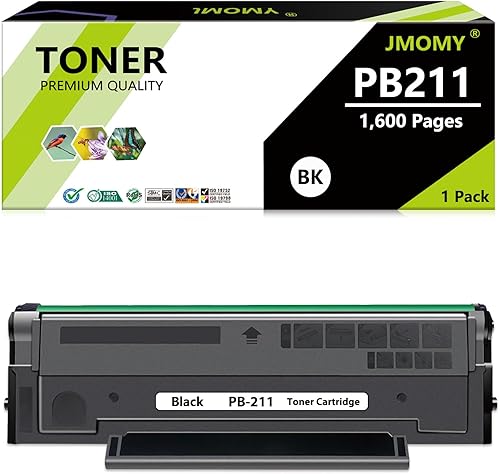 Jmomy PB-211 Cartucho de tóner de repuesto para Pantum PB211 PB 211 Funciona con Pantum M6550 M6550N M6550W M6552NW M6600N M6600N M6600W P2207