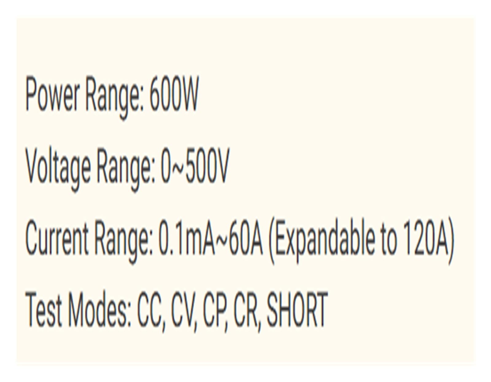 Tester di carico elettronico CC ad alta potenza CH9810A 600 W 500 V 60 A