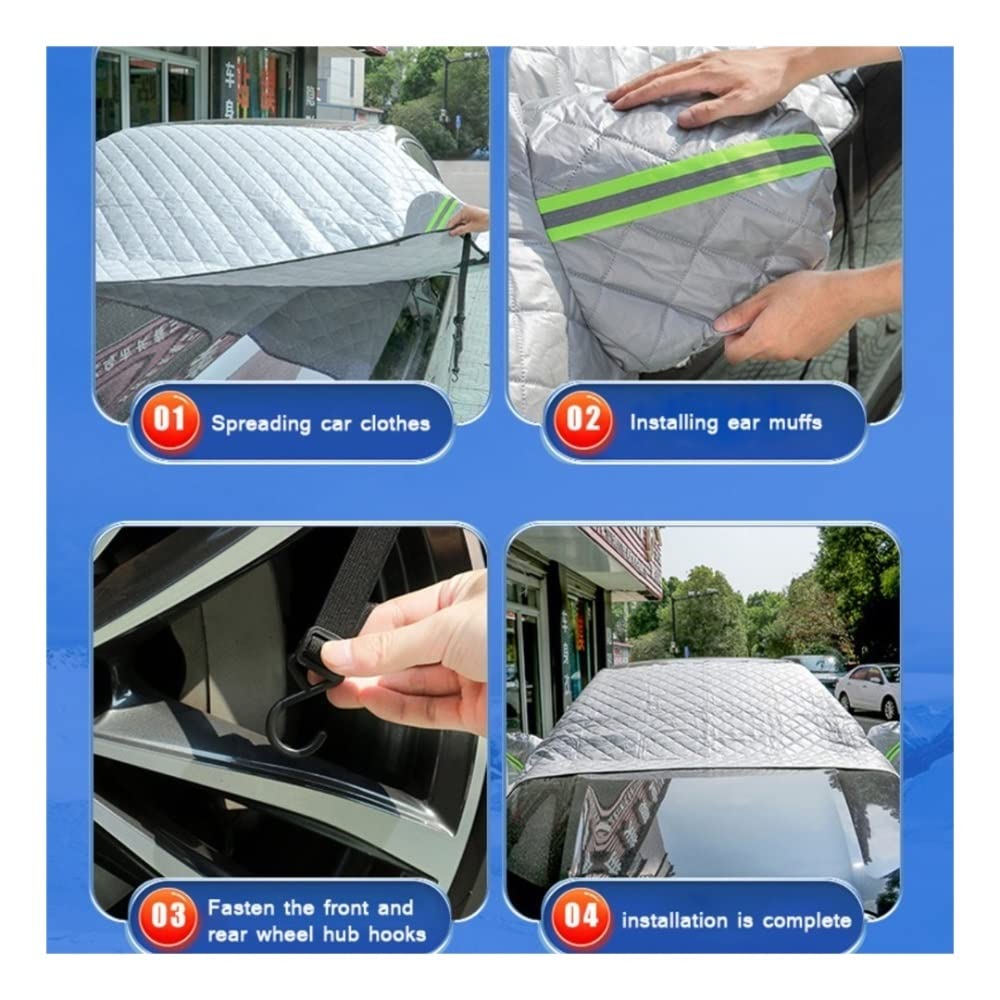 Housse Voiture Universelle Protection Imperméable Protection Pare-brise Extérieur Voiture Housse Anti UV Soleil Extérieur Pluie Givre Neige Poussière Couverture de Voiture ( Color : B 235X150CM )