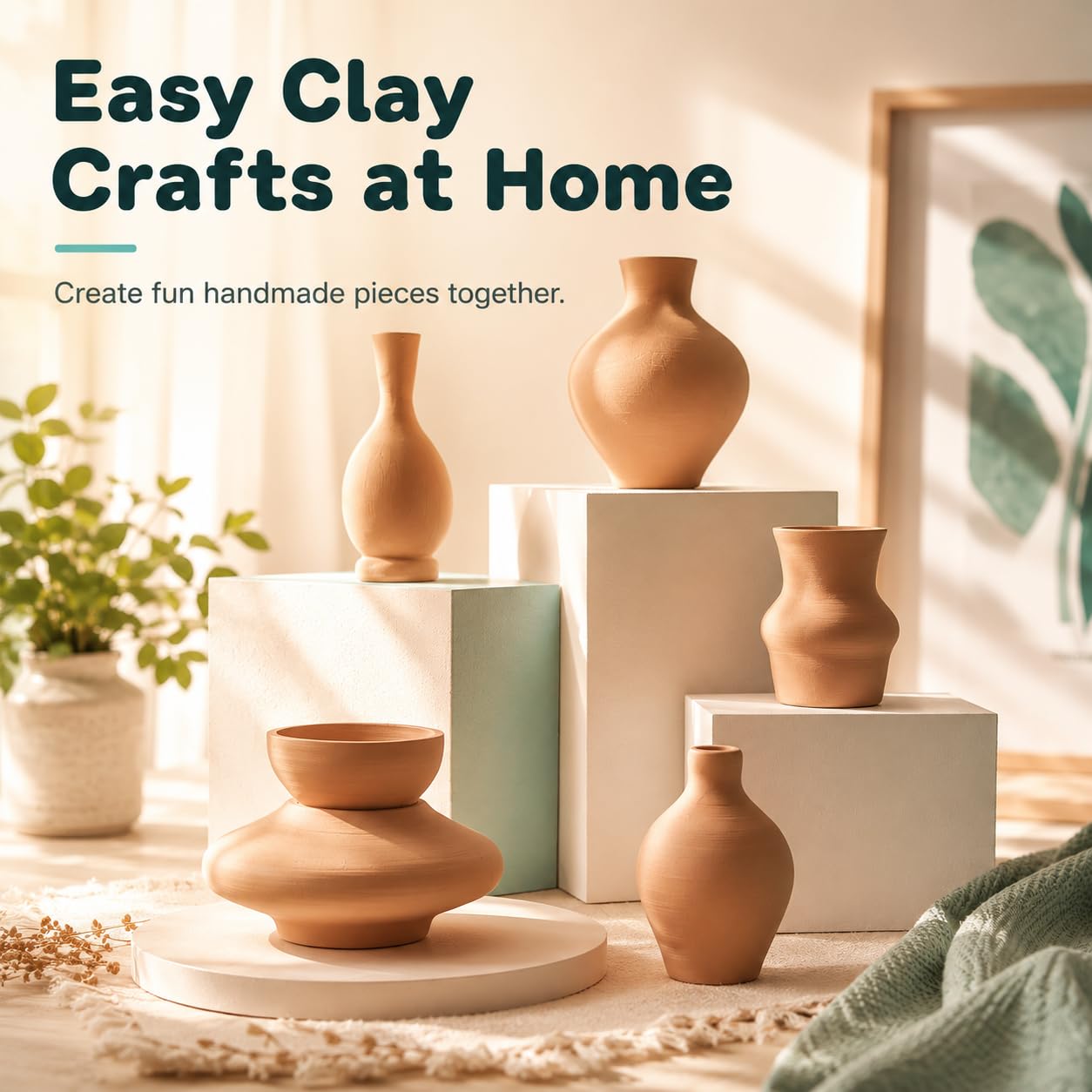Mini Pottery Wheel for Kids - Beginner Pottery Kit -5