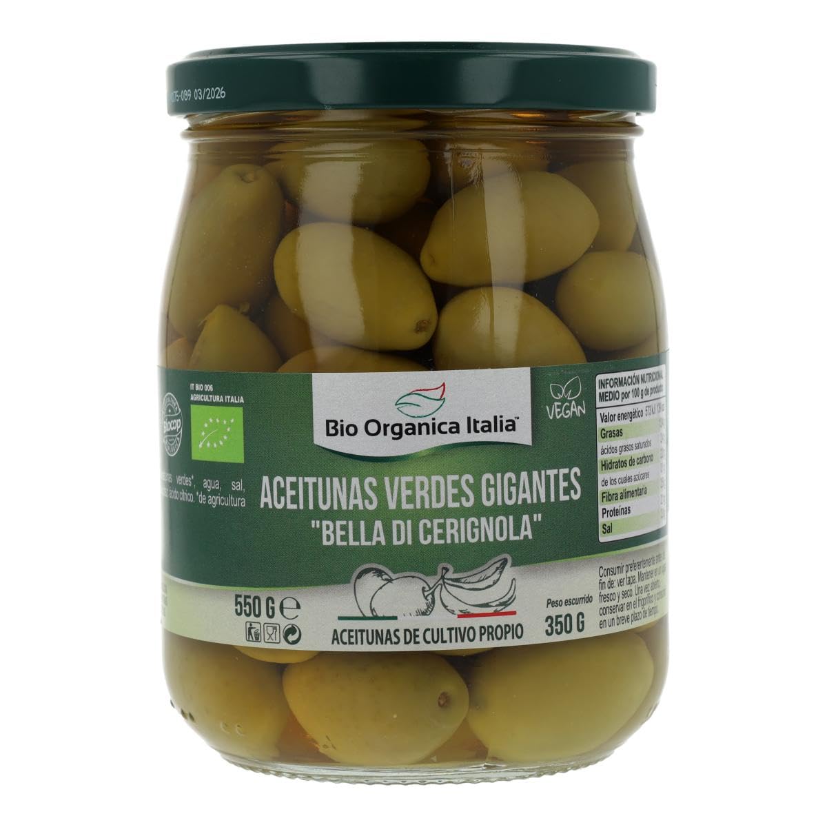 Olive Vert Géant 550gr. Bio
