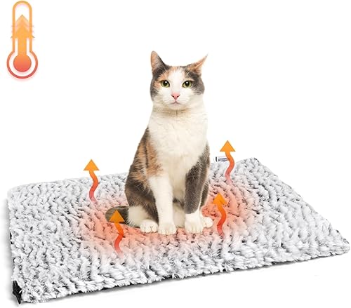 Miniatura 8 de Nobleza Cama Autocalentable para Gatos, Colchoneta Térmica Súper Suave para Cama de Jaula de Perro para Dormir, Almohadilla Lavable Antideslizante