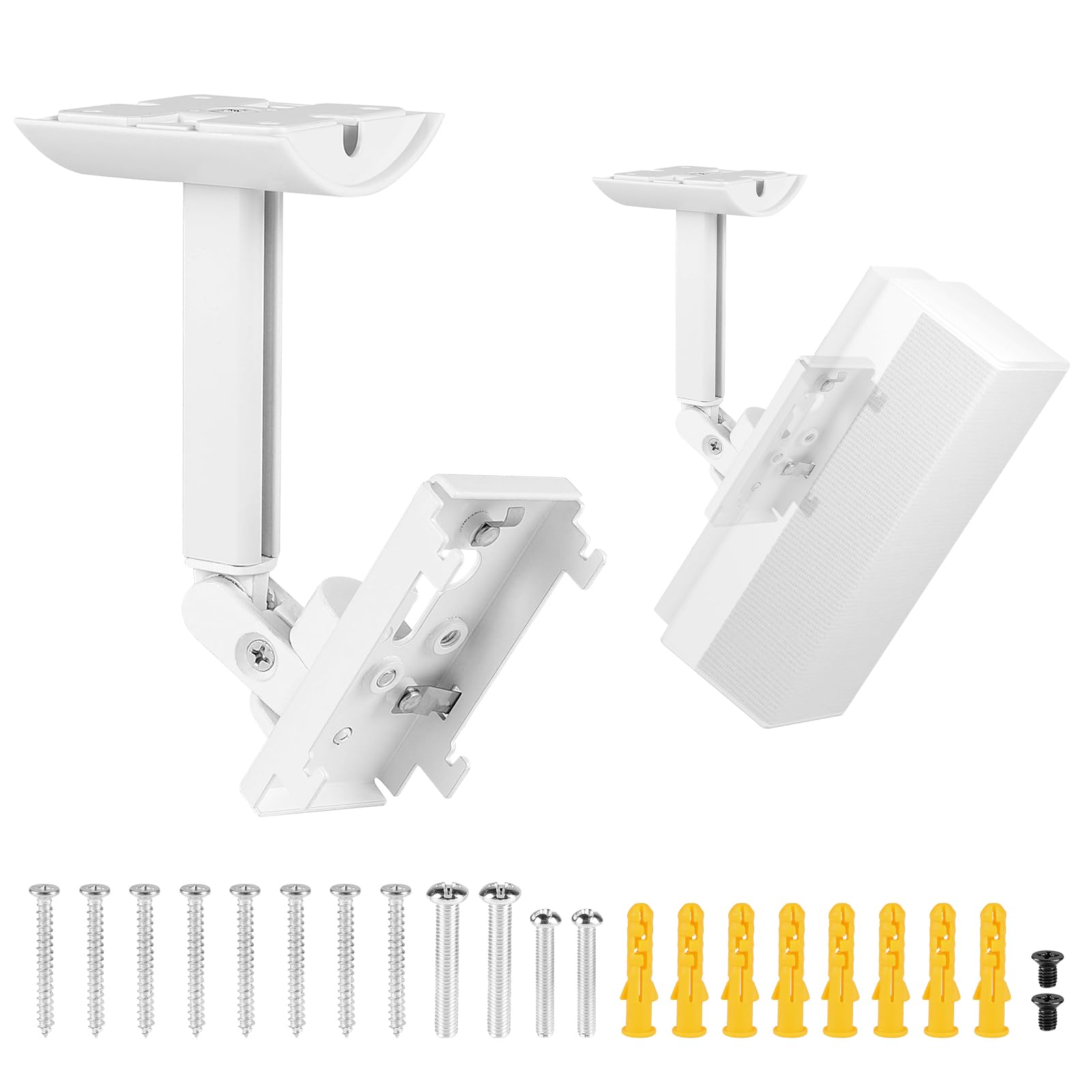 1 para uchwytów głośnikowych (ściana/sufitowa) – regulowane ramię i kąt do serii Bose UB-20, UB-20 Series II, WB-50 II, Lifestyle i SoundTouch (biały)