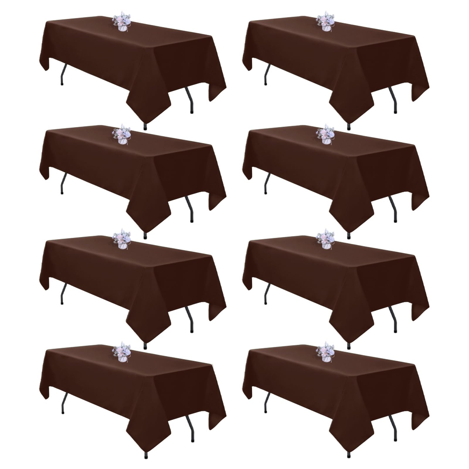 Black Tablecloths - 8 Pack for 6ft Tables -14 Black Tablecloths - 8 Pack for 6ft Tables -14