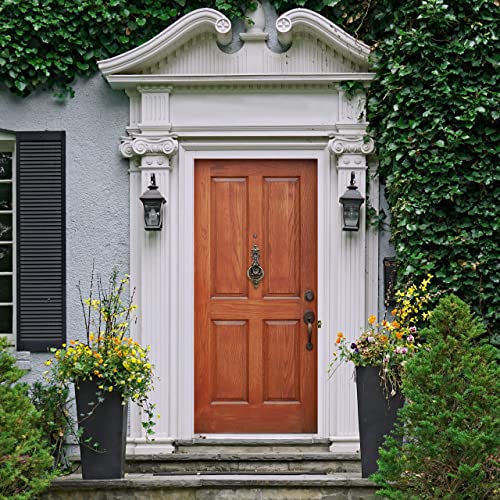 Relaxdays Türklopfer antik, Anschlagring für Haustür, Landhausstil, Gusseisen, HxBxT: 24 x 8,5 x 3 cm, schwarz/bronze, 1 Stück, 10029006