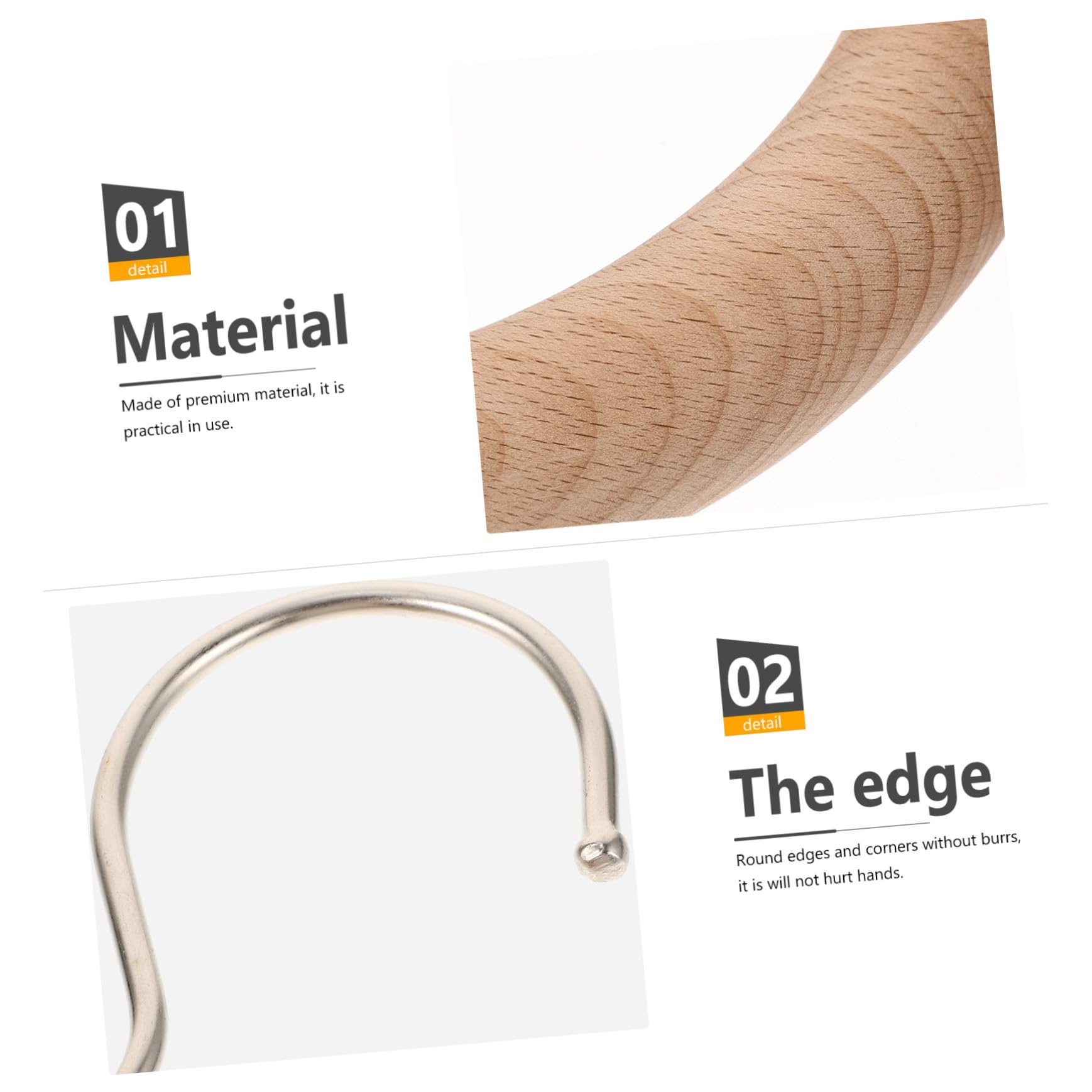 Percha para Bufandas Diseño Magnético, Madera E Hierro, para Sujetar la Ropa y Organizar Armario en Casa