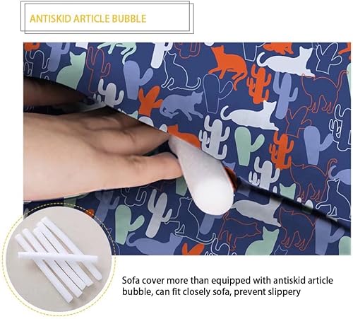 Miniatura 6 de Funda elástica para sofá con estampado de leopardo, funda de sofá suave, lavable, protector universal de muebles para sillón, sofá biplaza, sofá