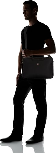 Miniatura 9 de Wenger Equipaje Slimcase Legacy, Negro -, Legacy - Funda acolchada para laptop con correa ajustable para el hombro