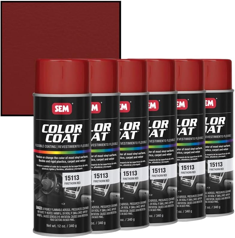SEM 15113, Firethorn Red, Color Coat, Vinyl Paint (6)