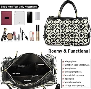 Amazon.com: Downupdown Genuine Leather Boston Bags for Women 3D