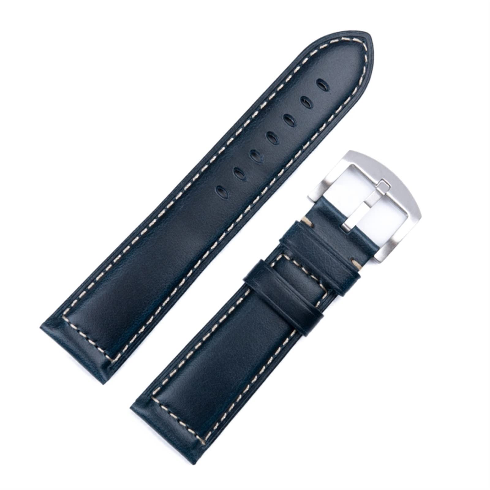 Correa de reloj de cuero encerado italiano vintage 18 mm, 20 mm, 22 mm, 24 mm, accesorios de muñeca (color: 21 mm, tamaño: 24 mm), 24mm, Agate
