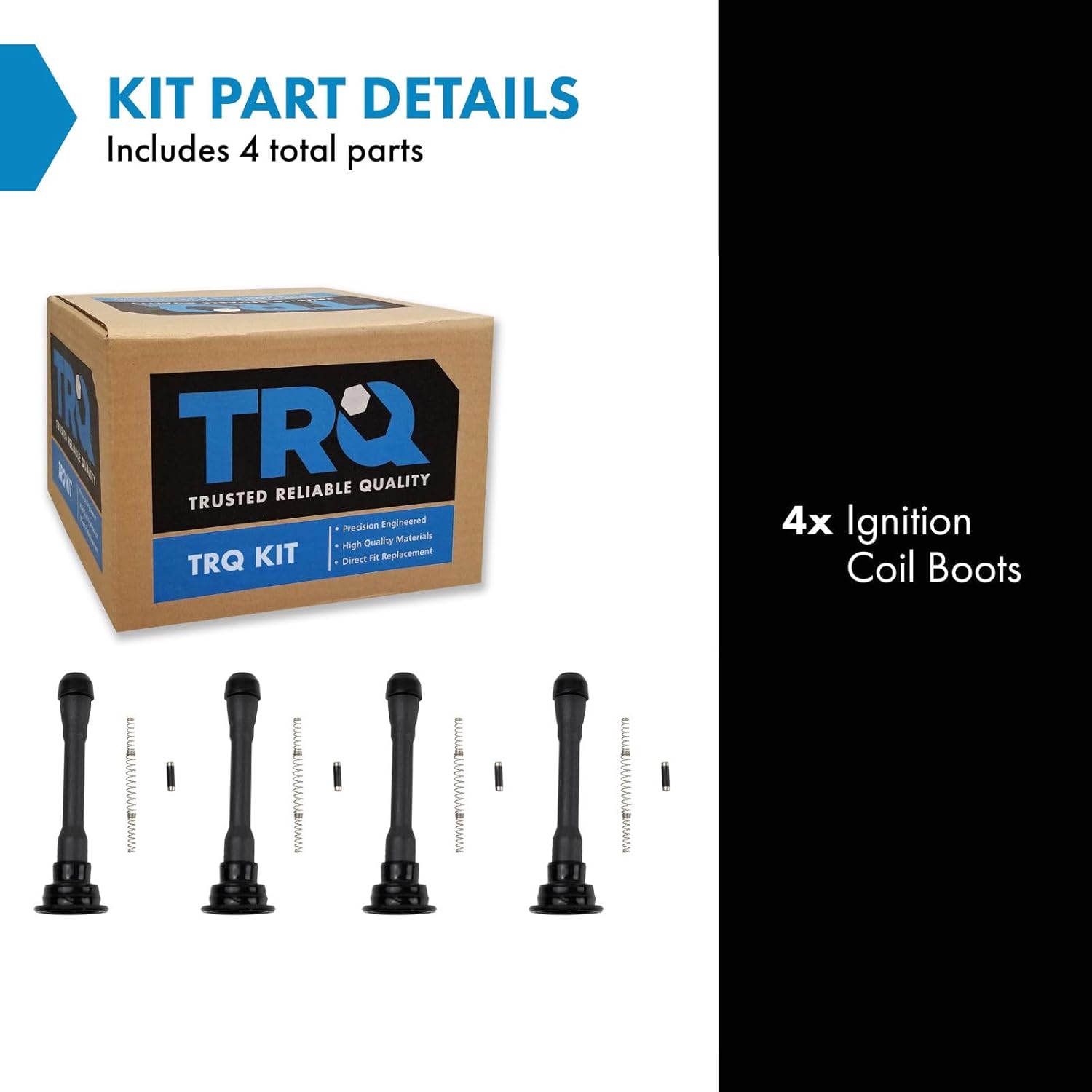 TRQ Engine Ignition Coil Boot Kit Set of 4 for Infiniti Nissan New