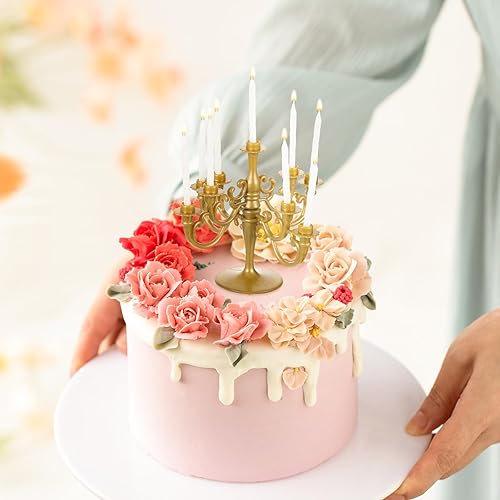 Miniatura 8 de Decoraciones creativas para tartas, 2 piezas, adornos de candelabros, decoración de cupcakes de boda, suministros de fiesta de cumpleaños