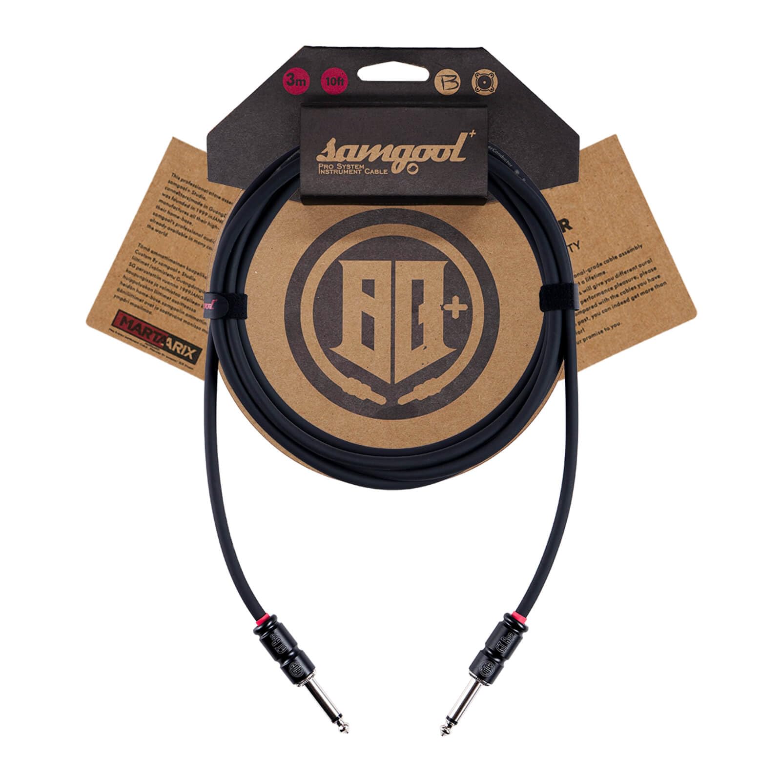 Cable de guitarra de 20 pies, cable de instrumento recto/recto de 1/4 pulgadas, cable eléctrico para amplificador de bajo e instrumentos (GT.Bee negro)