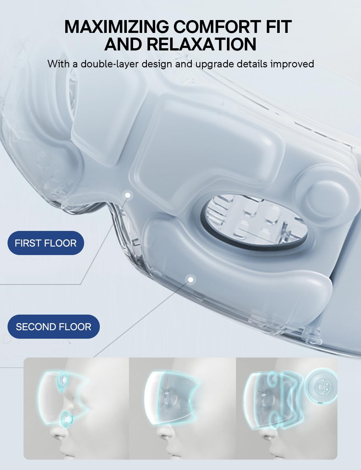 Eye Massager with Heat, Christmas Birthday Gifts for Mom Dad Her Him, Heated Eye Massager for Migraines with Compression and Bluetooth, Reduce Eyes Strain, Dark Circles and Improve Sleep - Image 3