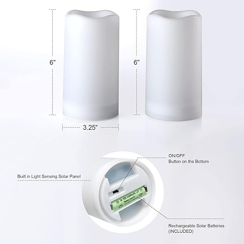 Miniatura 6 de YOROXRG Velas cónicas sin llama, parpadeantes, funcionan con pilas, mecha 3D de luz cálida, velas LED de cera real, paquete de 6, decoración de