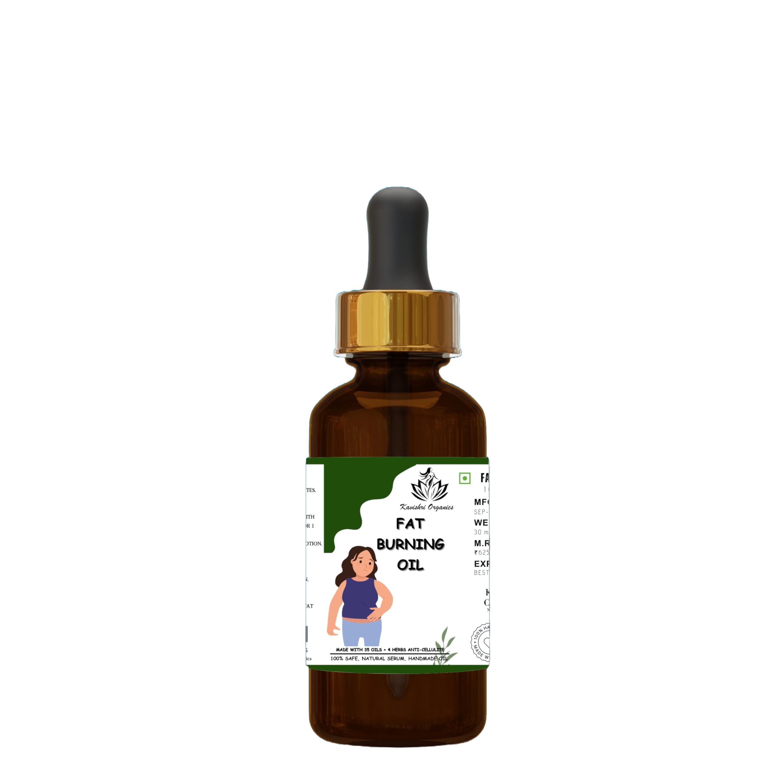 Kavishri Organics Fat Burning Oil | Helps Accelerate Fat Loss Naturally | Protects Skin & Muscles While Aiding in Fat Burning | Natural Oil (30Ml)-picture-12