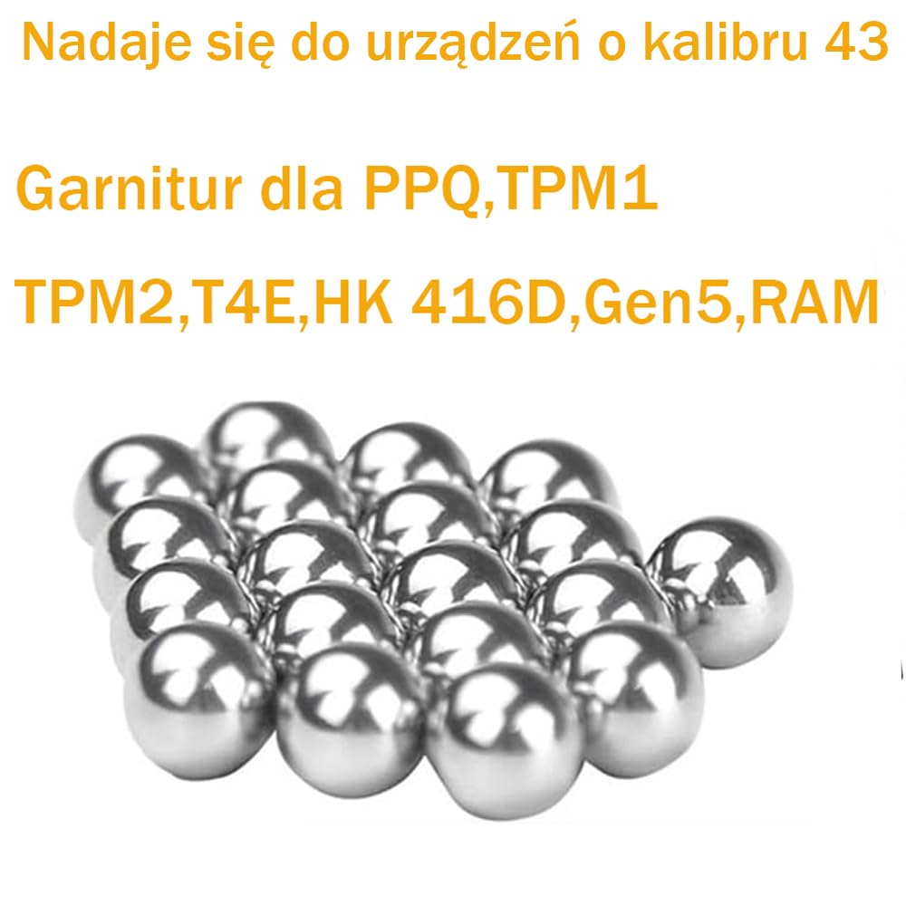 50 szt. Kulek do paintballa kal. 43, kulek do paintballa z litego aluminium kalibru 0,43, 1,8 grama, piłek do samoobrony do PPQ, TPM1, TPM2, T4E, HK 416D, Gen5, RAM