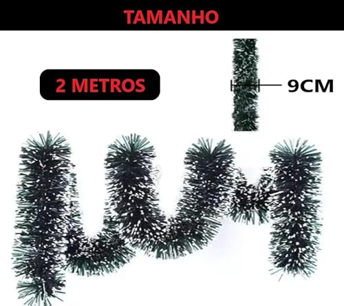 Festão De Natal Enfeite Decoração Natalina Tradicional Ou Metalizado - Diversas Cores E Tamanhos (VE