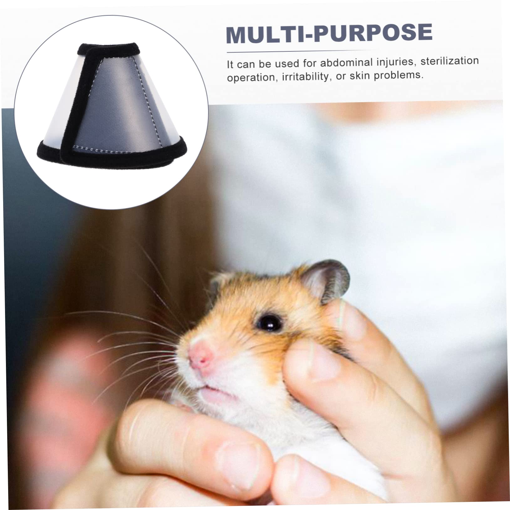 minkissy Lot De 2 Colliers Anti-picage pour Hamster Protection Anti Léchage, Tour De Cou en Matériau Léger, Taille Unique, Accessoires pour Soins Et Récupération des Petits Animaux