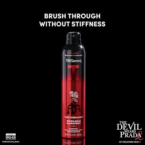 Image of TRESemme Groundbreaking Workable Hairspray, A-List Collection The Devil Wears P A-LIST Collection for Brushable + Customizable Hold, Developed Safe for All Hair Types, 8.5 Oz