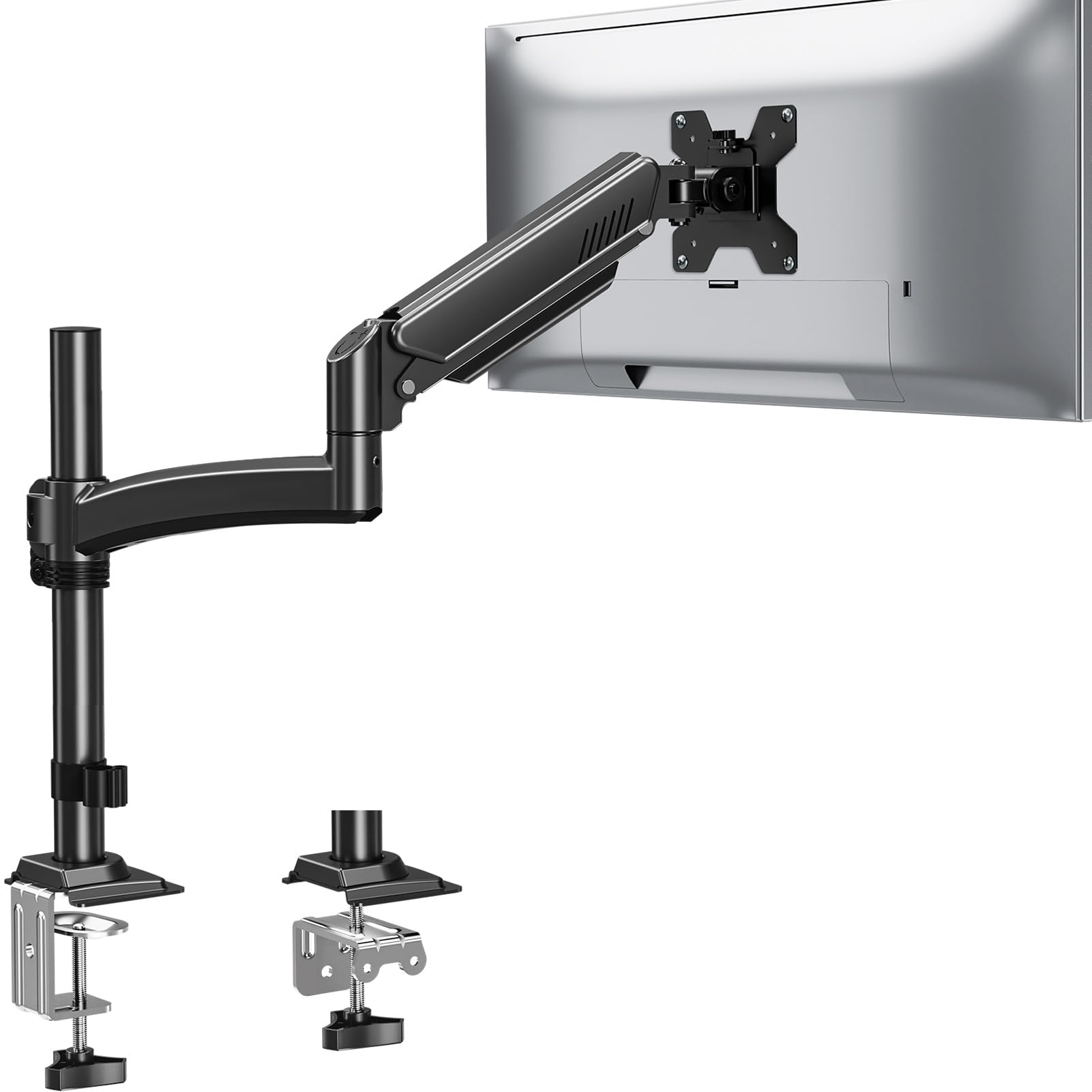 Single Monitor Mount Arm, VESA Desk Mount Stand for 13-32 inch Computer Screen up to 22 lbs, Adjustable Height Tall Monitor Arm with Tilt Swivel