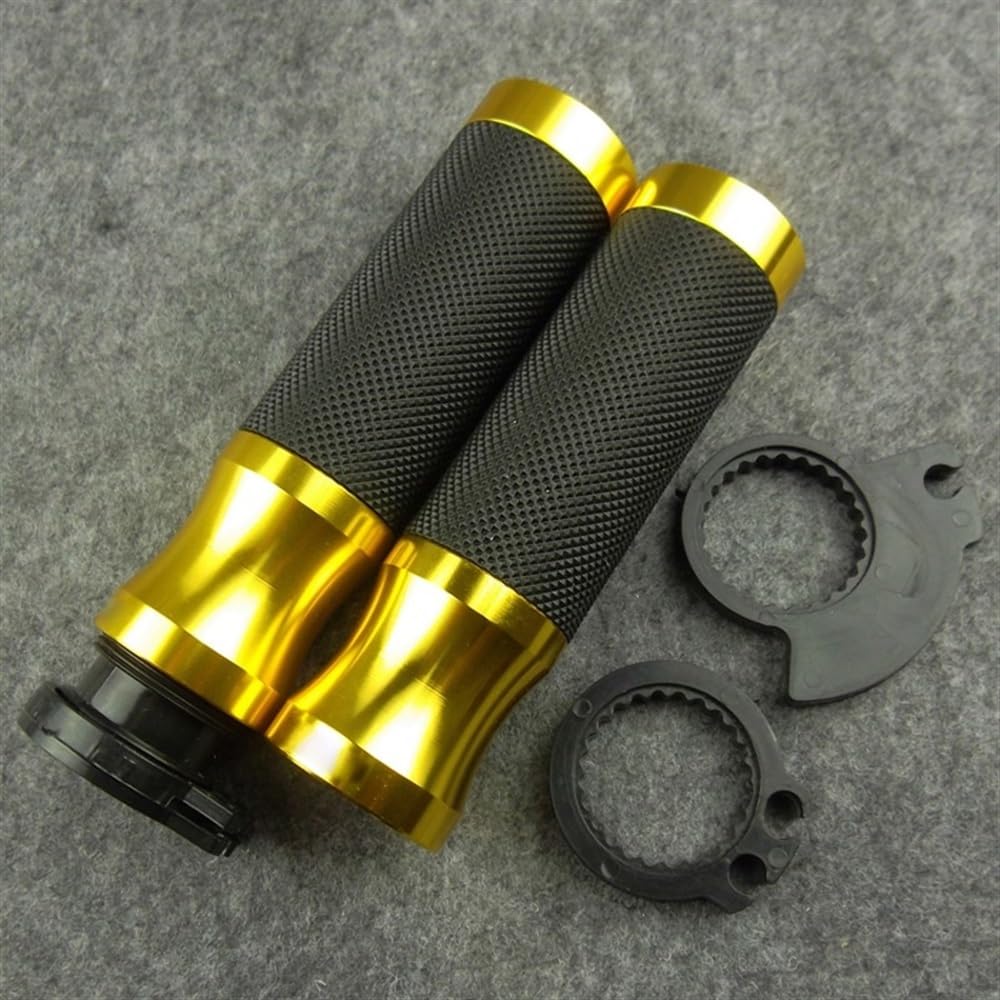 Manillar de 22 mm dorado y cuero para transformar el estilo de tu moto