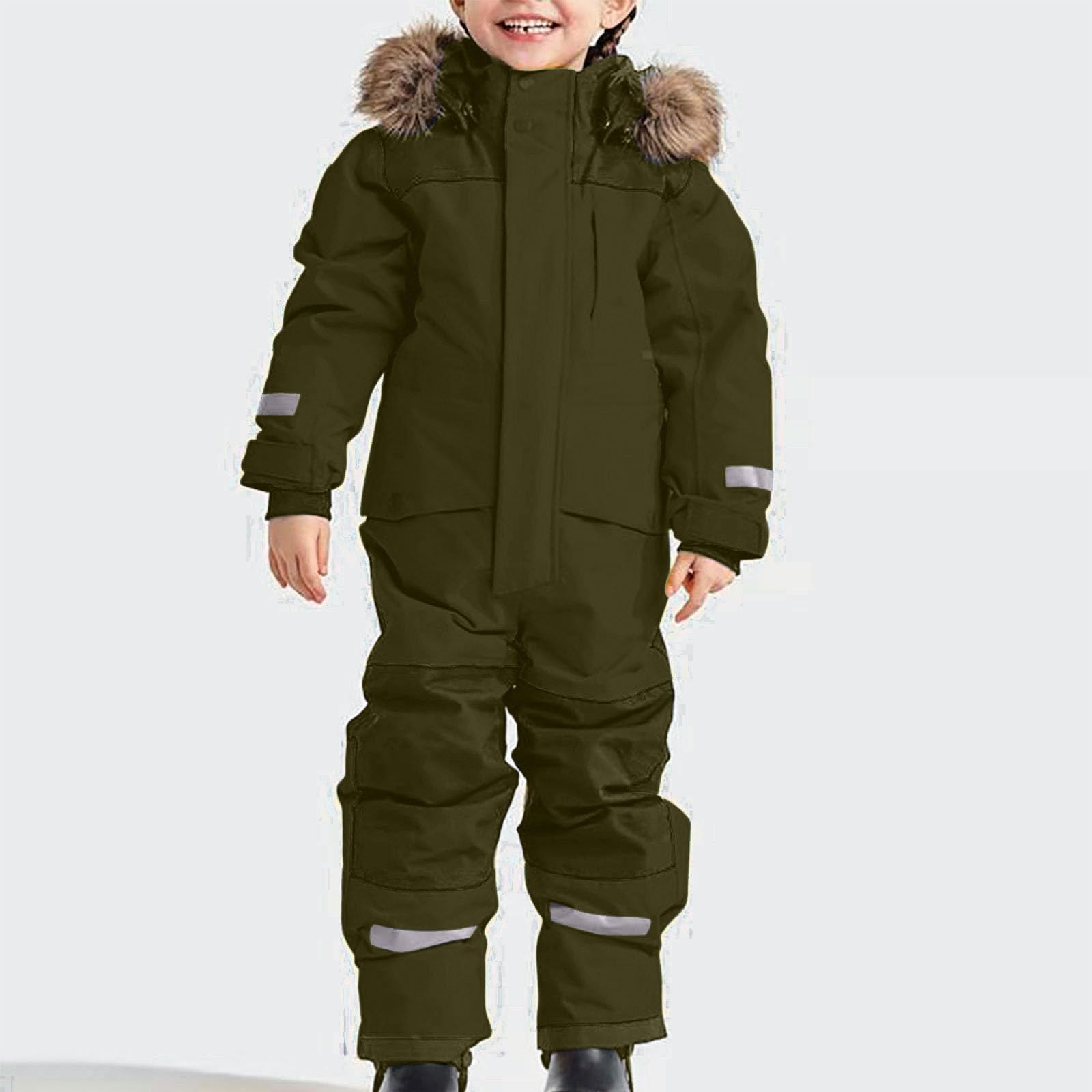 Traje de esquí para niños, Traje de Nieve una Pieza para Invierno, Impermeable, Aislante, Ropa Abrigo niños pequeños, Ropa cálida y niñas