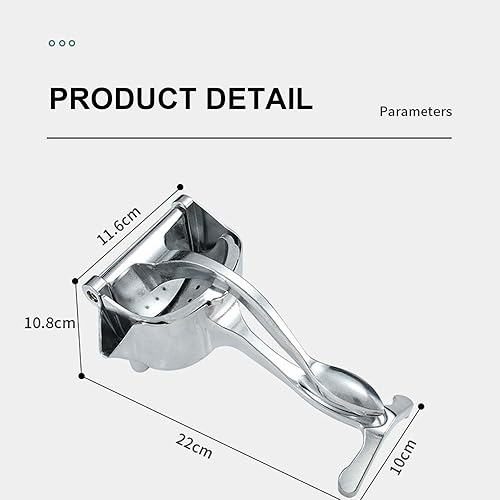 Miniatura 5 de Exprimidor manual de cítricos, exprimidor manual de aleación de aluminio con agarre ergonómico para naranja, limón, granada, lima, pomelo, uso en la