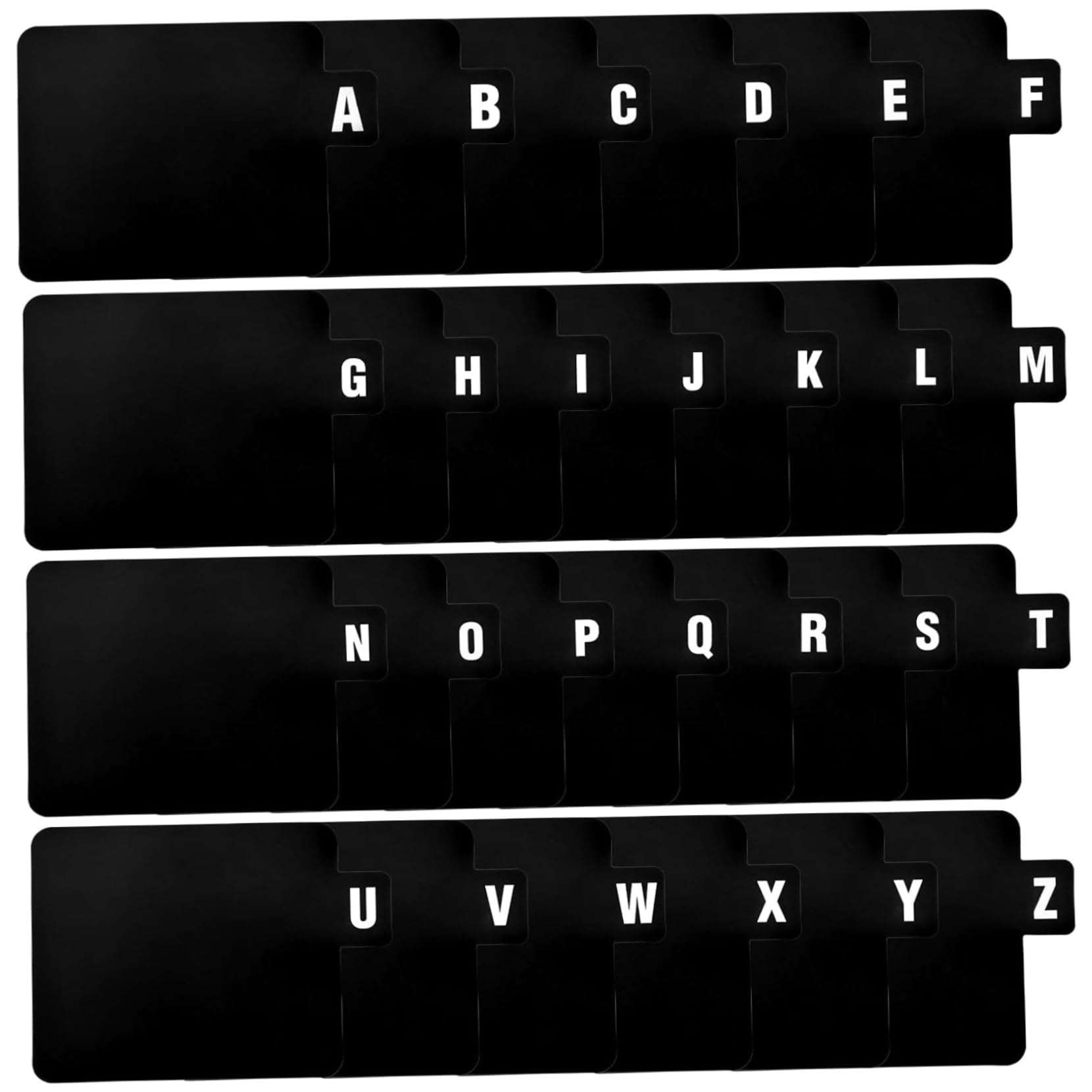 Yeory 26Pcs Record Dividers, 5.7X4.7 Black Vinyl Record Dividers With Alphabet Tabs, A-Z Alphabetical 26 Holder Organizer Guides For Album Cd Dvd Media Book, Organizer