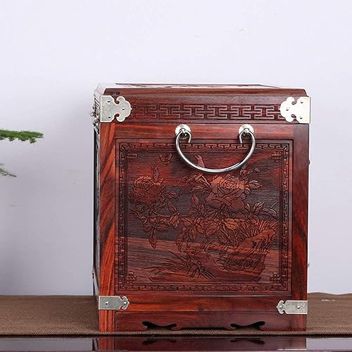 Miniatura 7 de Joyero organizador de joyas, joyero de madera, caja de almacenamiento de joyería antigua, joyería hecha a mano, gran capacidad, decoración de