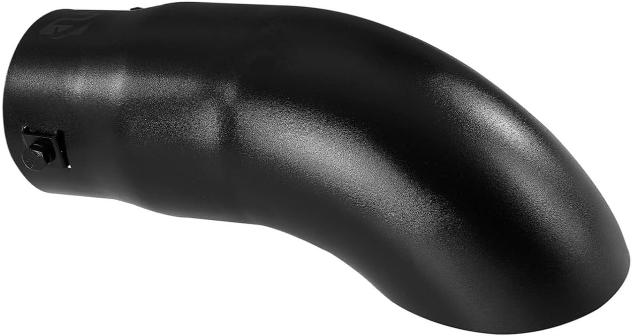 TriTrust Exhaust Tip, 2.5-3 inch inlet adjustable,Fit 2.5''/2.75''/3'' Outer diameter Tailpipe, 3.5'' Outlet 9'' Long Muffler Tip, Black Powder Coated Stainless Steel Tail Tip
