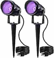 SUNVIE 2 Pack Halloween Spotlight Outdoor Black Light